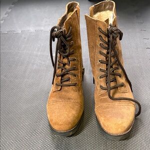 UGG Tan Lace-Up Boots